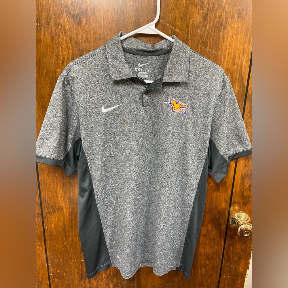 Kansas Wesleyan University Mens Embroidered Nike Dri Fit Polo Size Small